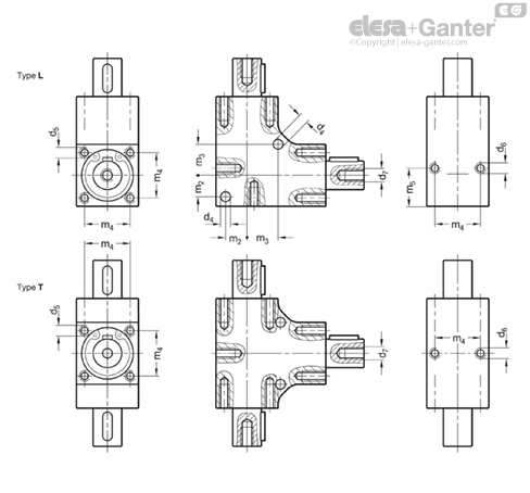 設定資料集 l Gear Solid V 世界限定400冊 GN 3971-L Bevel Gear Boxes Bevel gear 90° | Elesa+Ganter